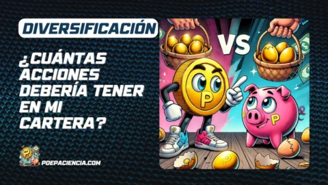 PequeP y Pacientín se debaten entre dos cestas de huevos dorados o normales, representando la diversificación y la calidad frente a la cantidad.